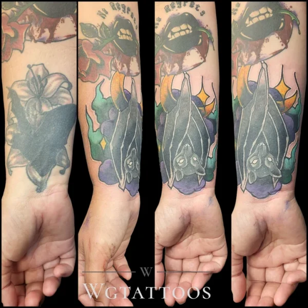 Cover-up tattoo by Wayne Goodwin