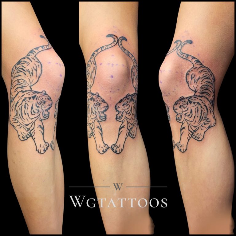Linework tattoo by Wayne Goodwin