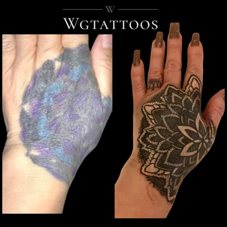 Cover-up tattoo by Wayne Goodwin