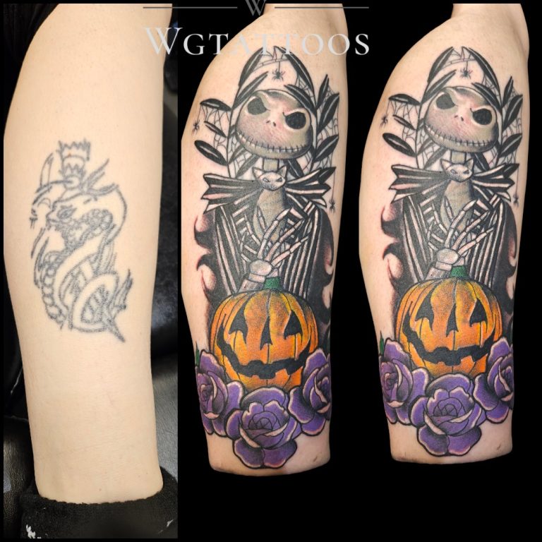 Cover-up tattoo by Wayne Goodwin