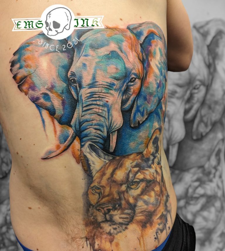 Colour tattoo by Em Louise