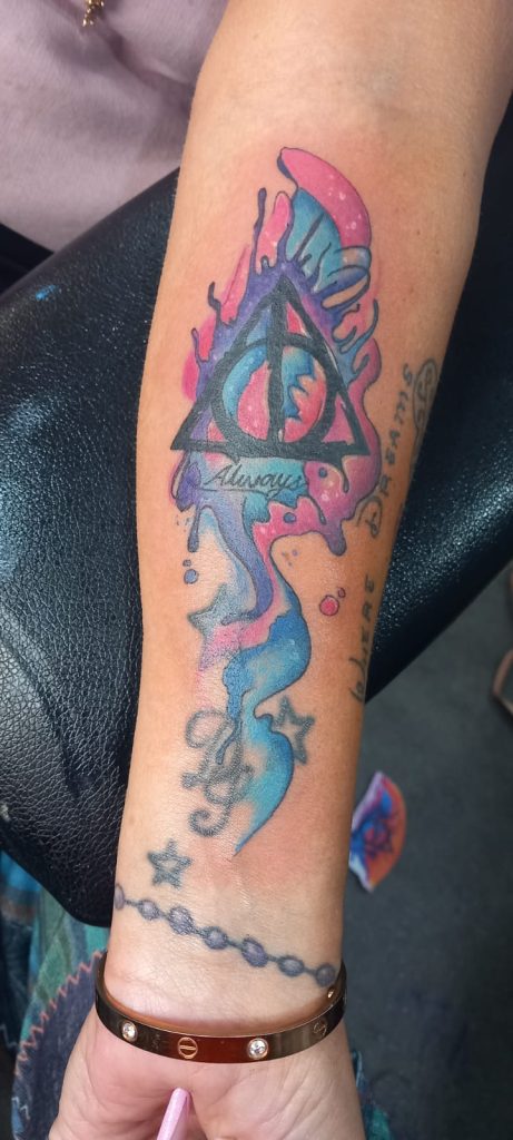 Colour tattoo by Leah Lillian
