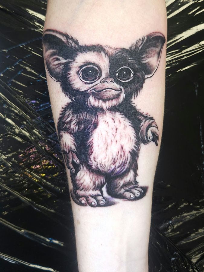 Black and grey tattoo by Wayne Goodwin