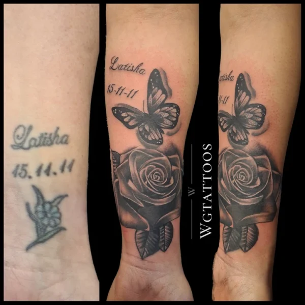 Cover-up tattoo by Wayne Goodwin
