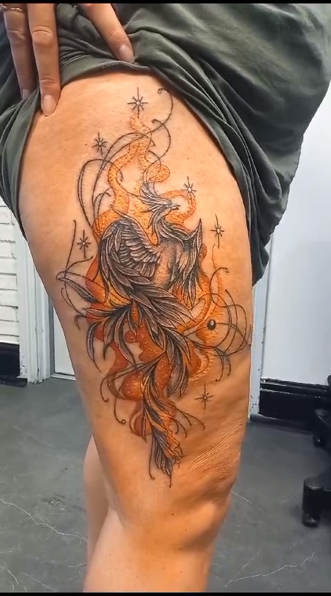 Colour tattoo by Leah Lillian