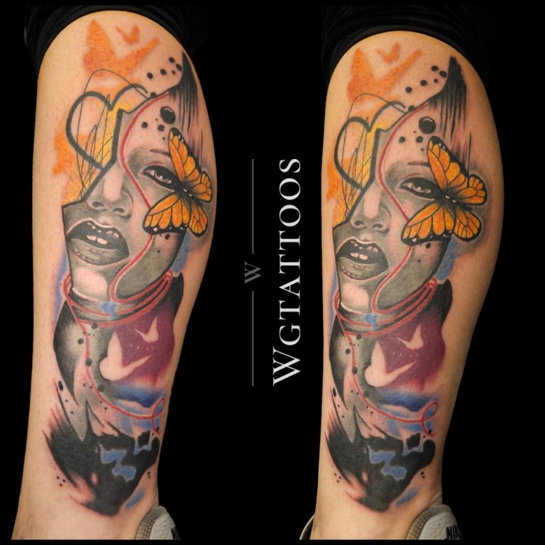 Colour tattoo by Wayne Goodwin