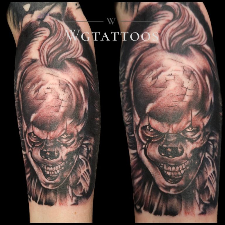 Black and grey tattoo by Wayne Goodwin