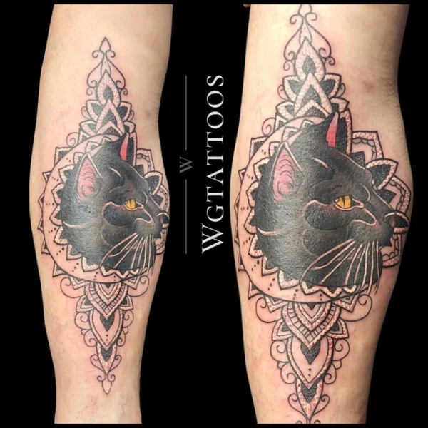 Linework tattoo by Wayne Goodwin